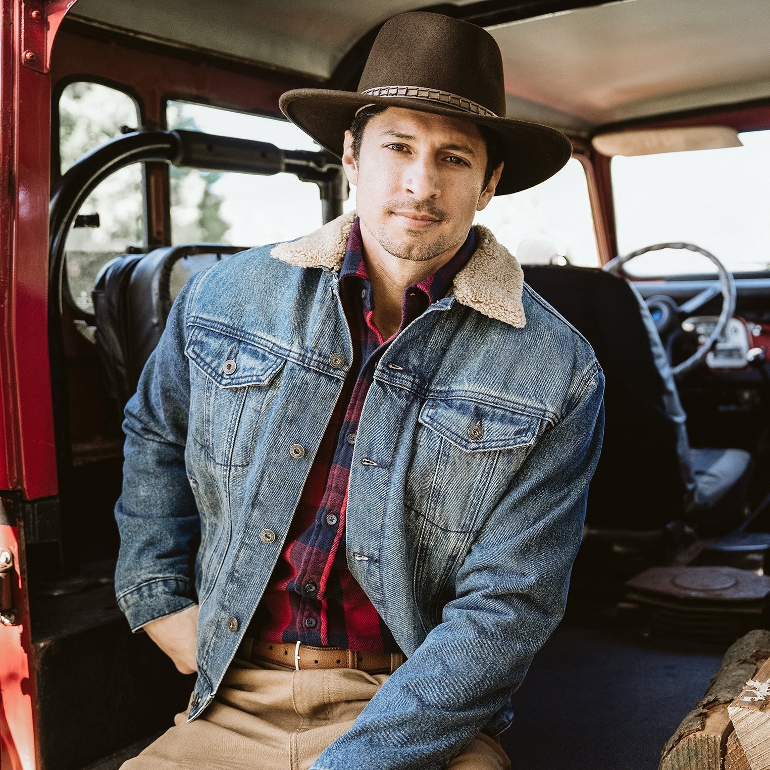 Denim Sherpa Jacket | Stetson Blue