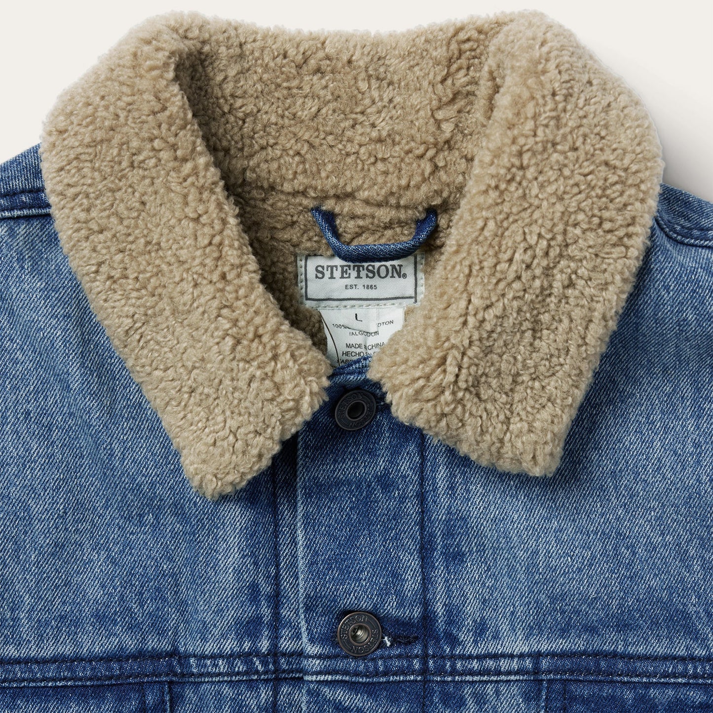 Denim Sherpa Jacket | Stetson Blue