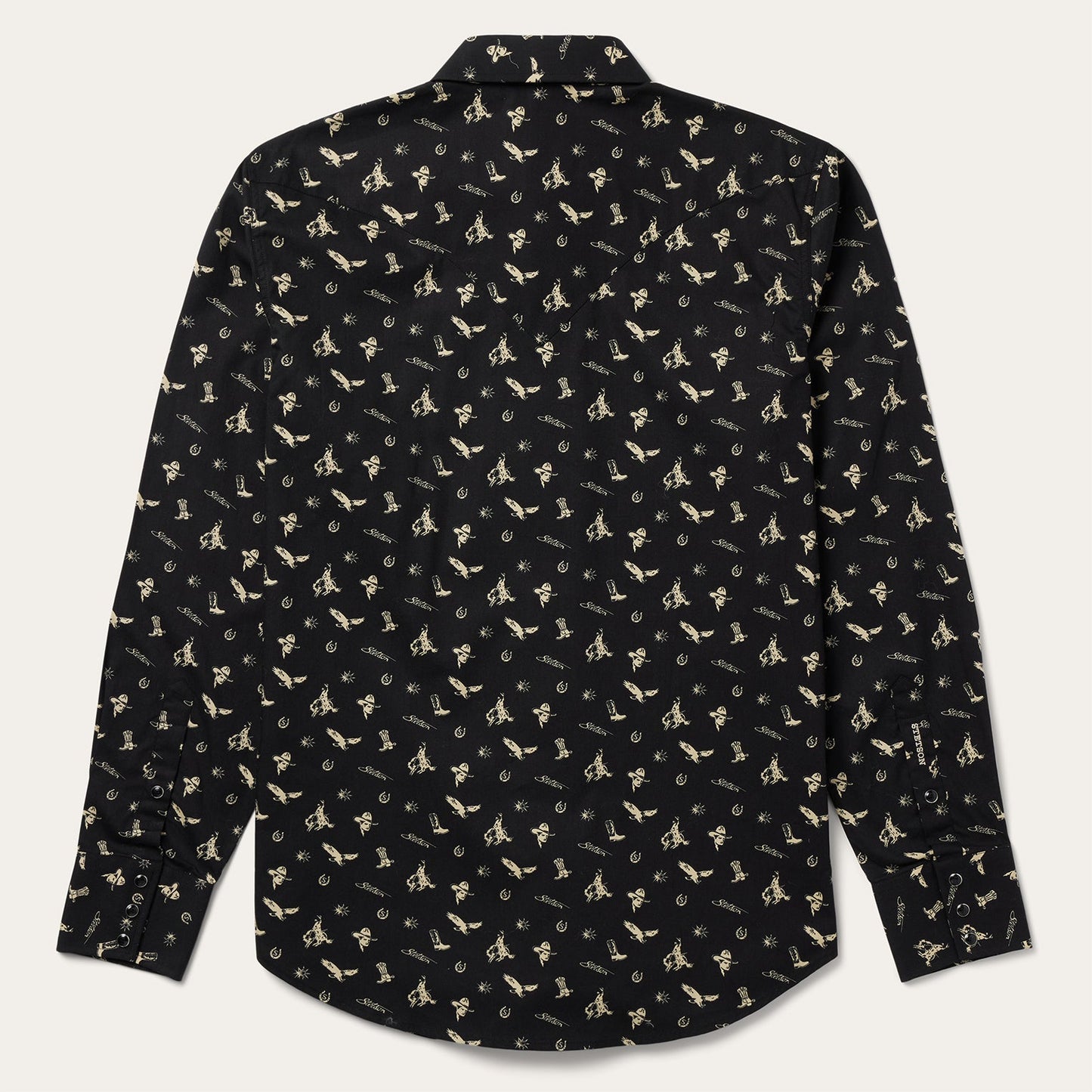 Conversation Print Western Shirt | Stetson Black