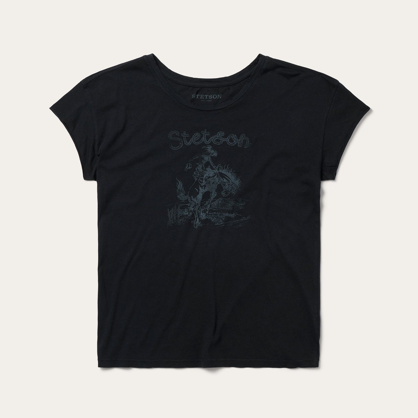 Bucking Cowboy Graphic Tee | Stetson Black