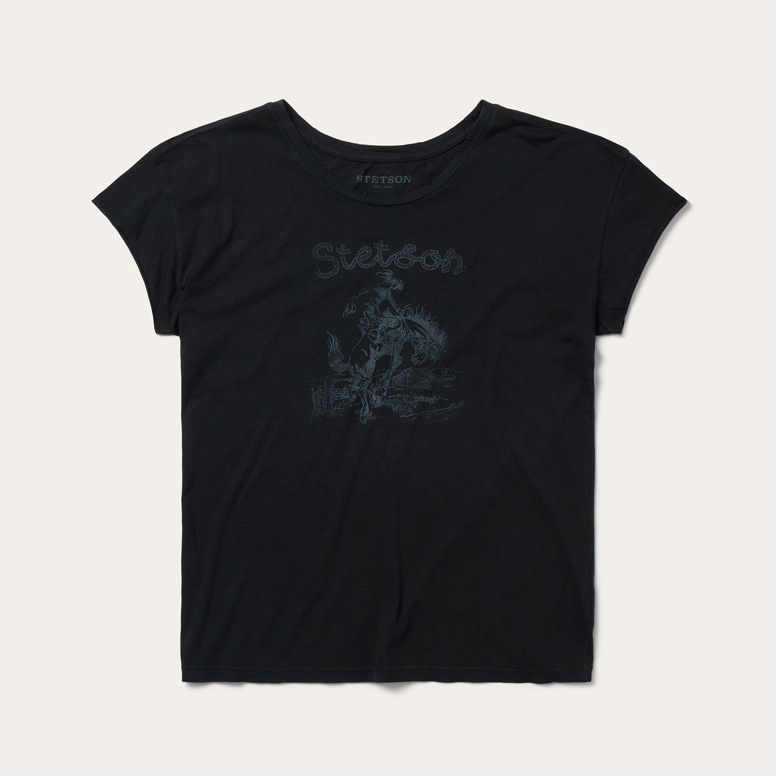 Bucking Cowboy Graphic Tee | Stetson Black
