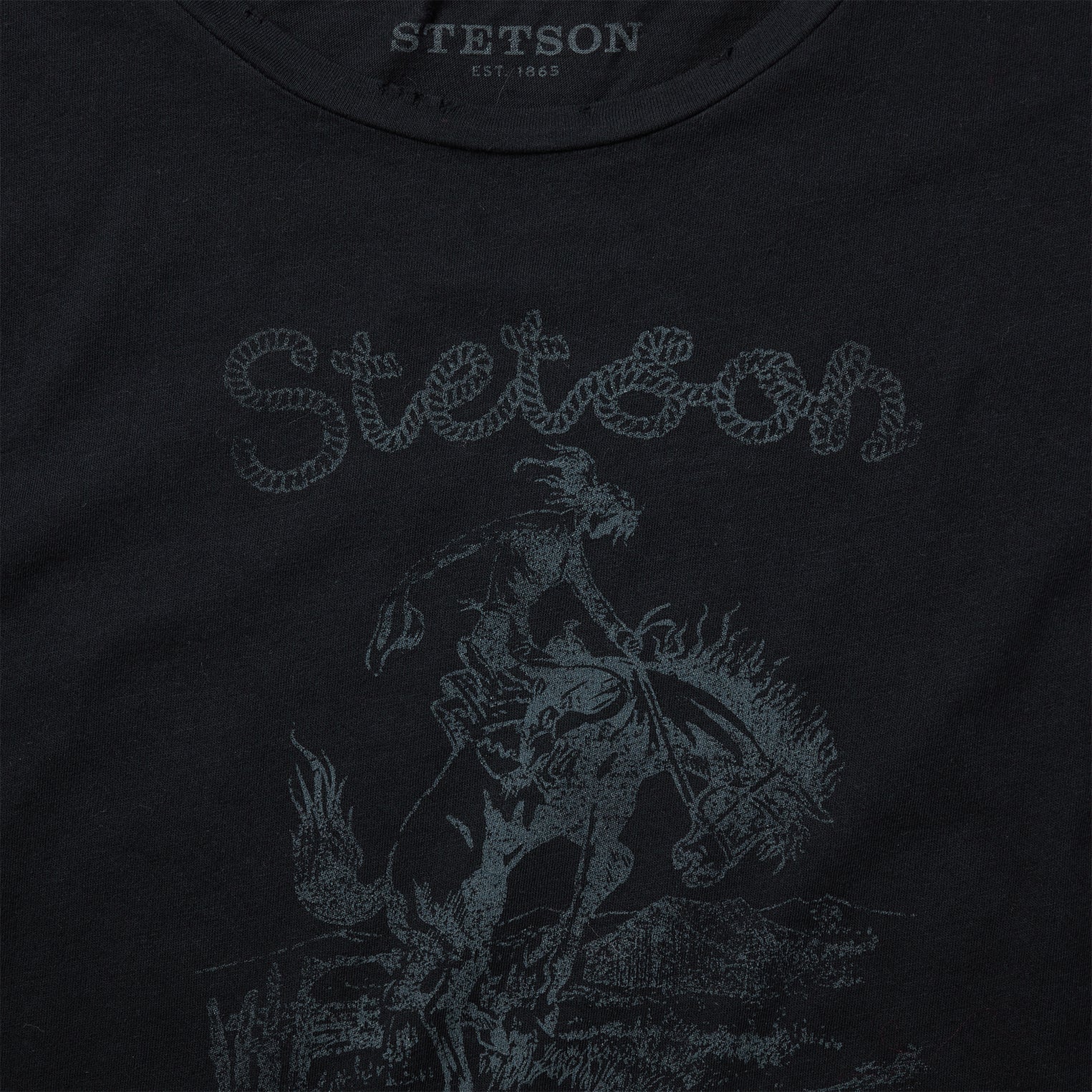 Bucking Cowboy Graphic Tee | Stetson Black