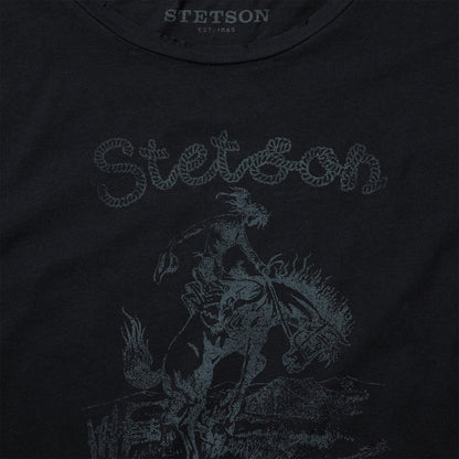 Bucking Cowboy Graphic Tee | Stetson Black