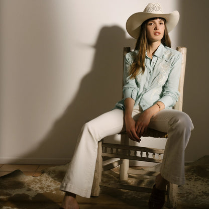 921 High Rise Flare Fit Jean | Stetson White