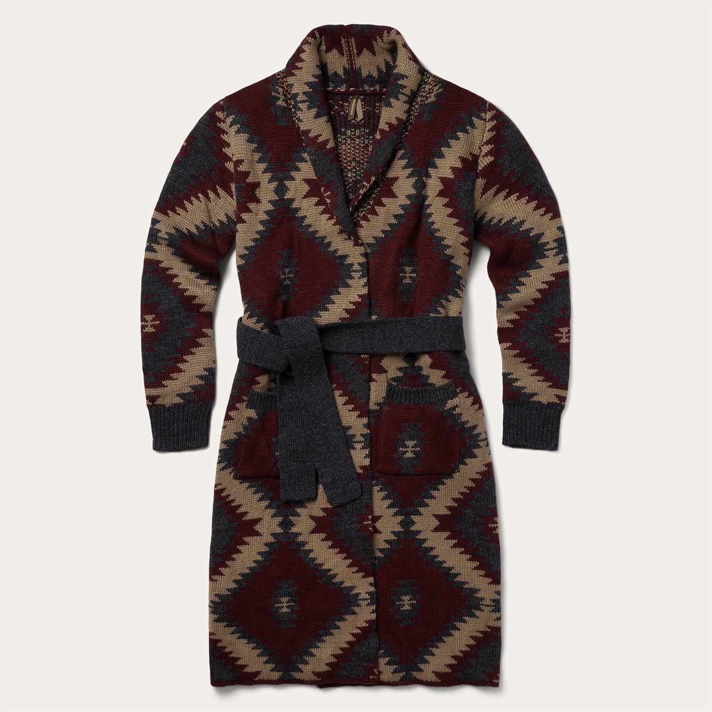 Aztec Duster Sweater | Stetson Wine