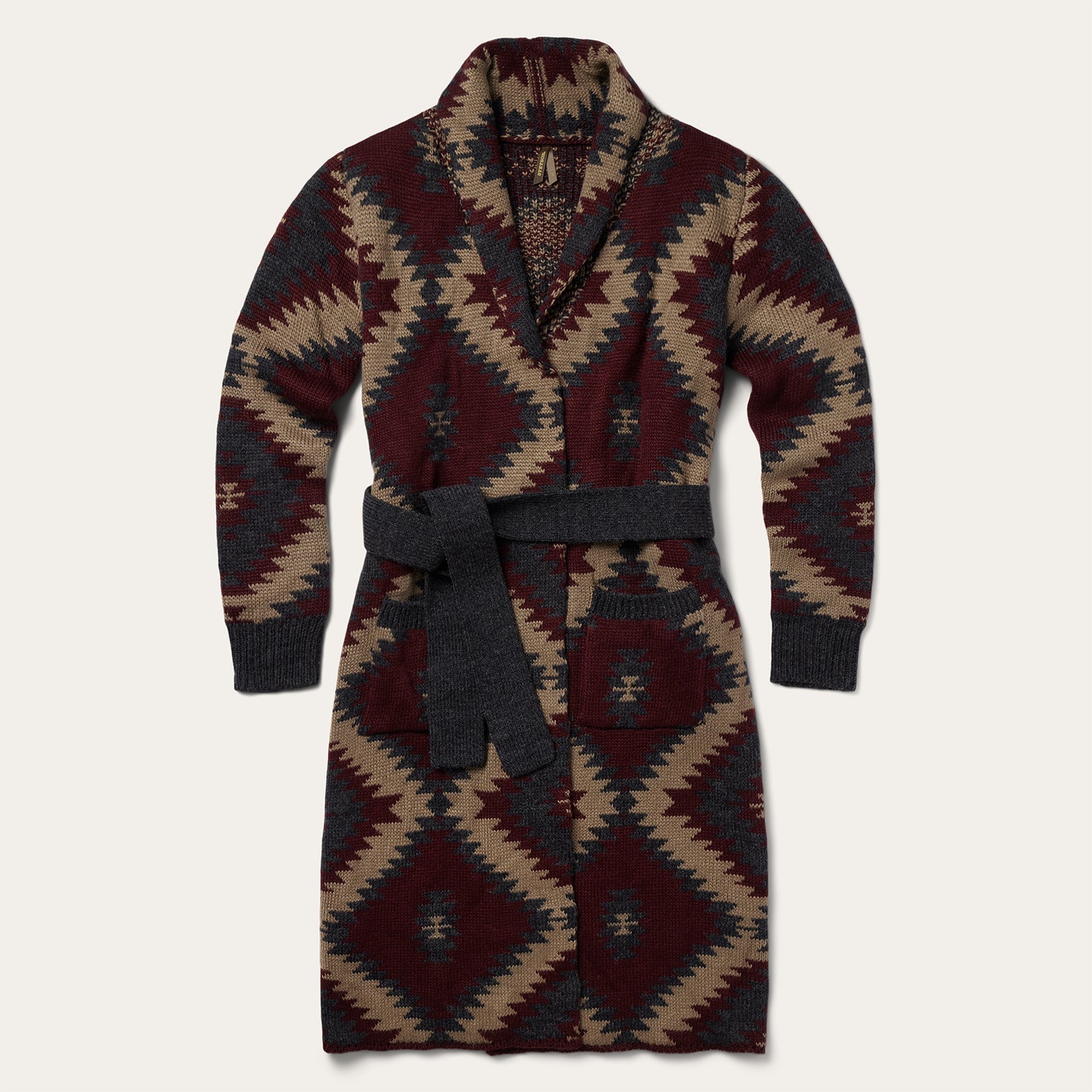Aztec Duster Sweater | Stetson Wine