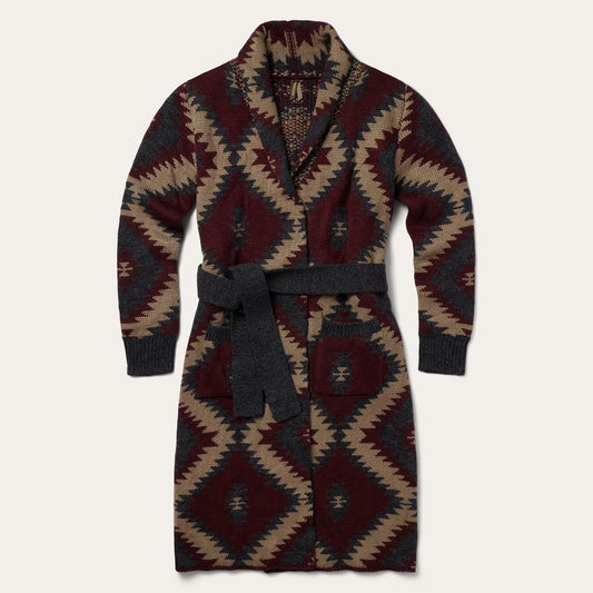 Aztec Duster Sweater | Stetson Wine