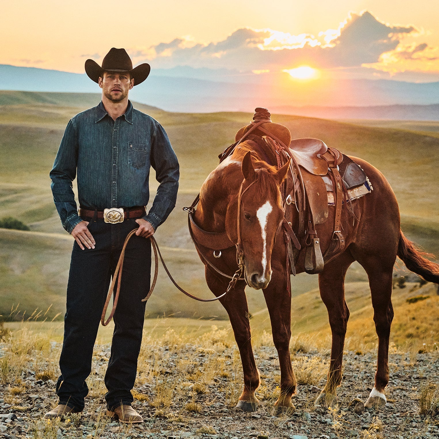 1520 Fit Standard Straight Leg Jean | Stetson Blue