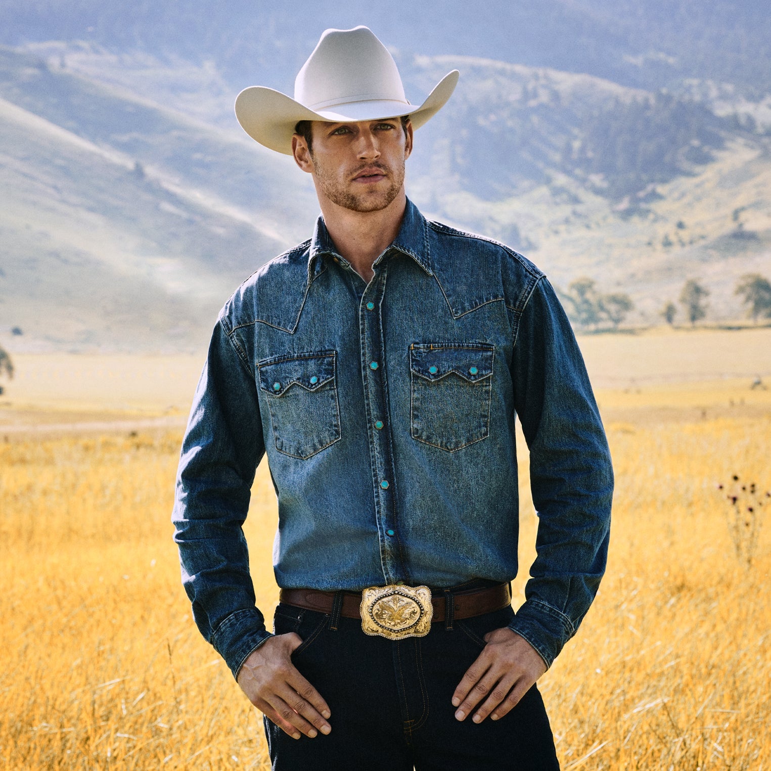 1520 Fit Standard Straight Leg Jean | Stetson Blue