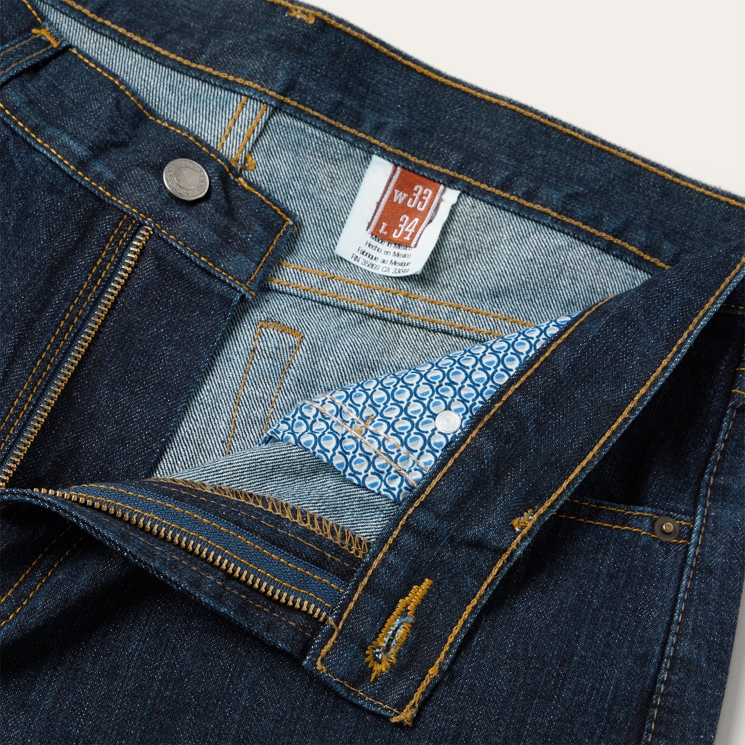 1520 Fit Standard Straight Leg Jean | Stetson Blue