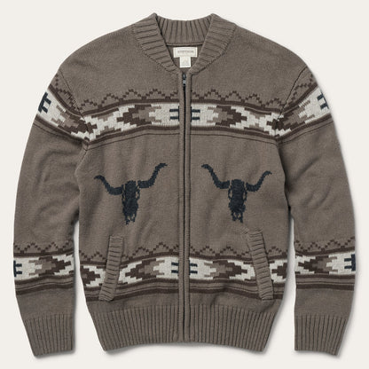 Longhorn Cardigan | Stetson Brown