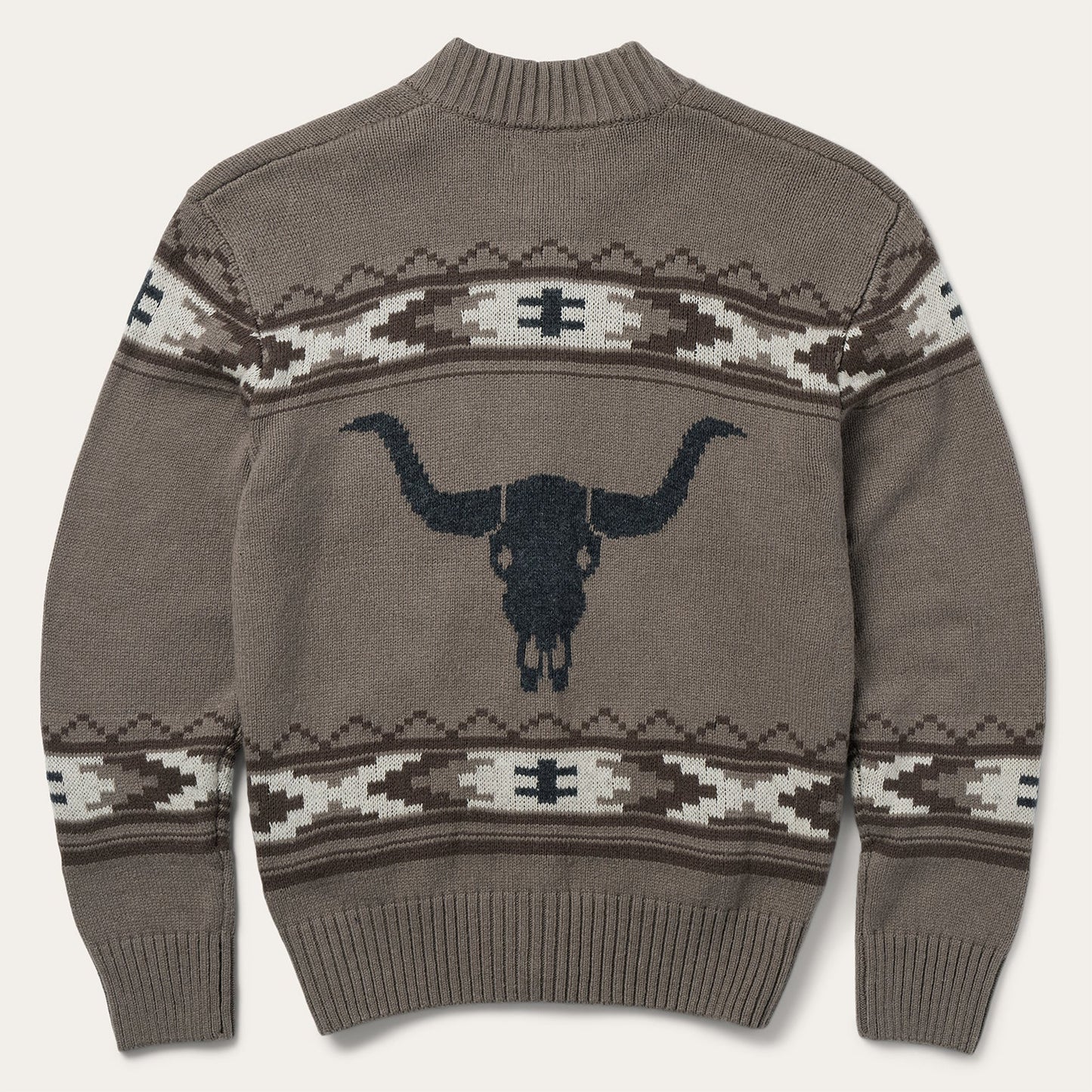 Longhorn Cardigan | Stetson Brown