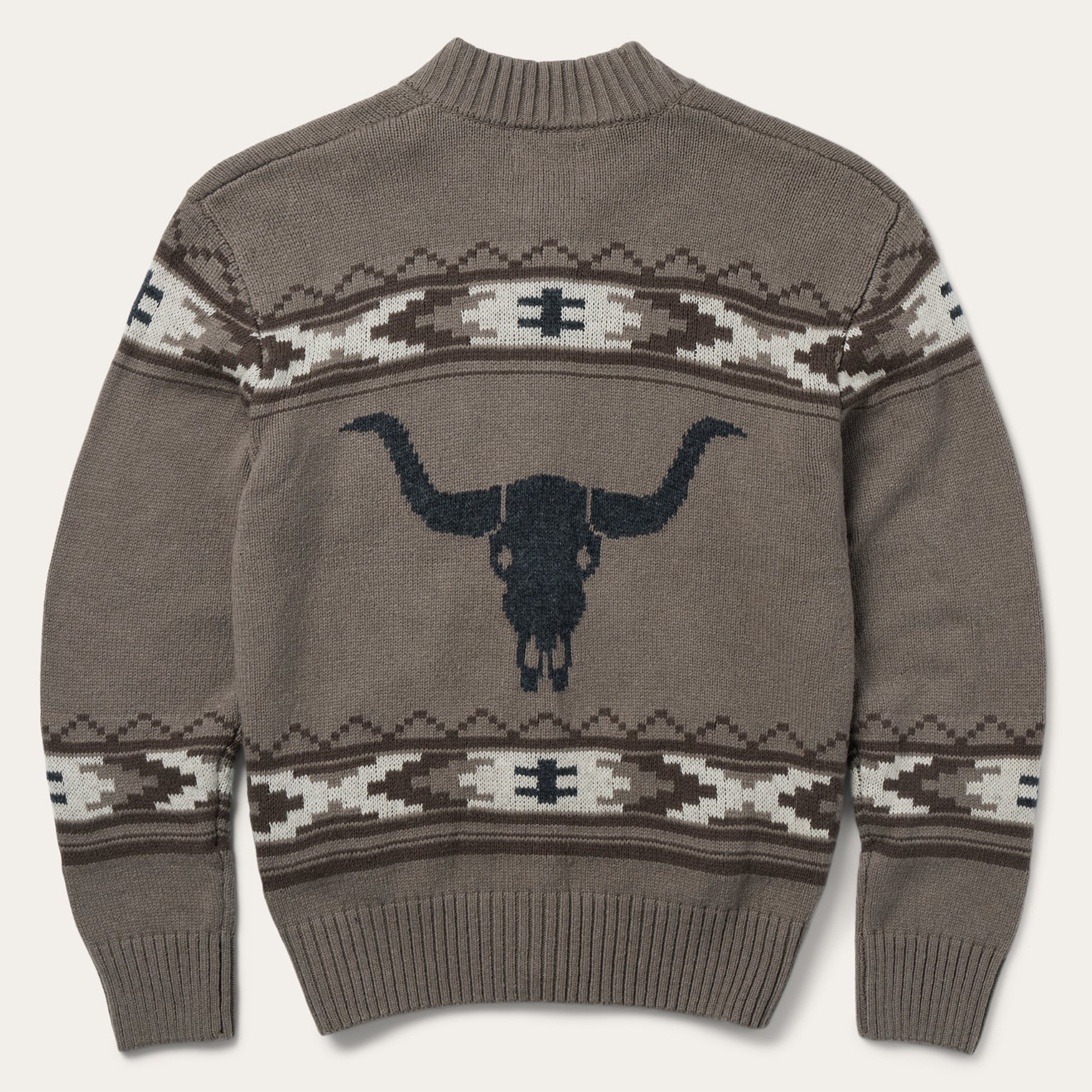 Longhorn Cardigan | Stetson Brown