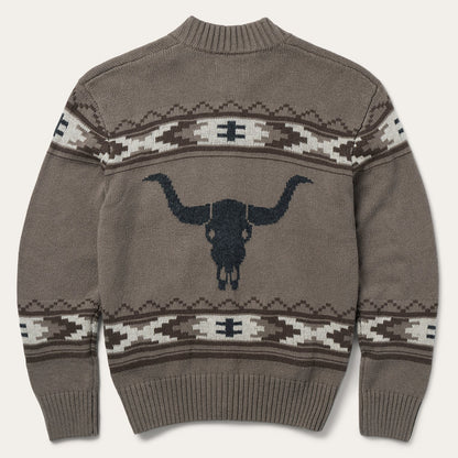 Longhorn Cardigan | Stetson Brown