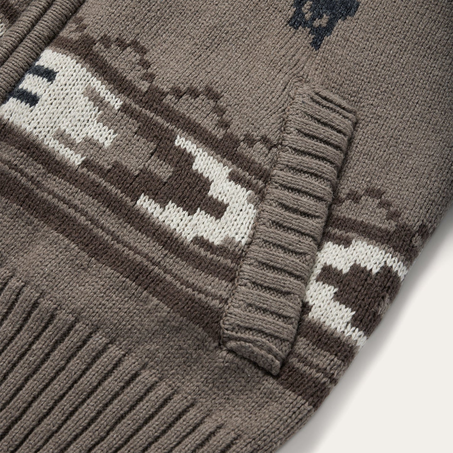 Longhorn Cardigan | Stetson Brown