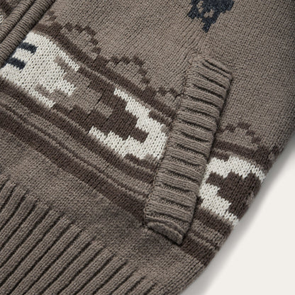 Longhorn Cardigan | Stetson Brown