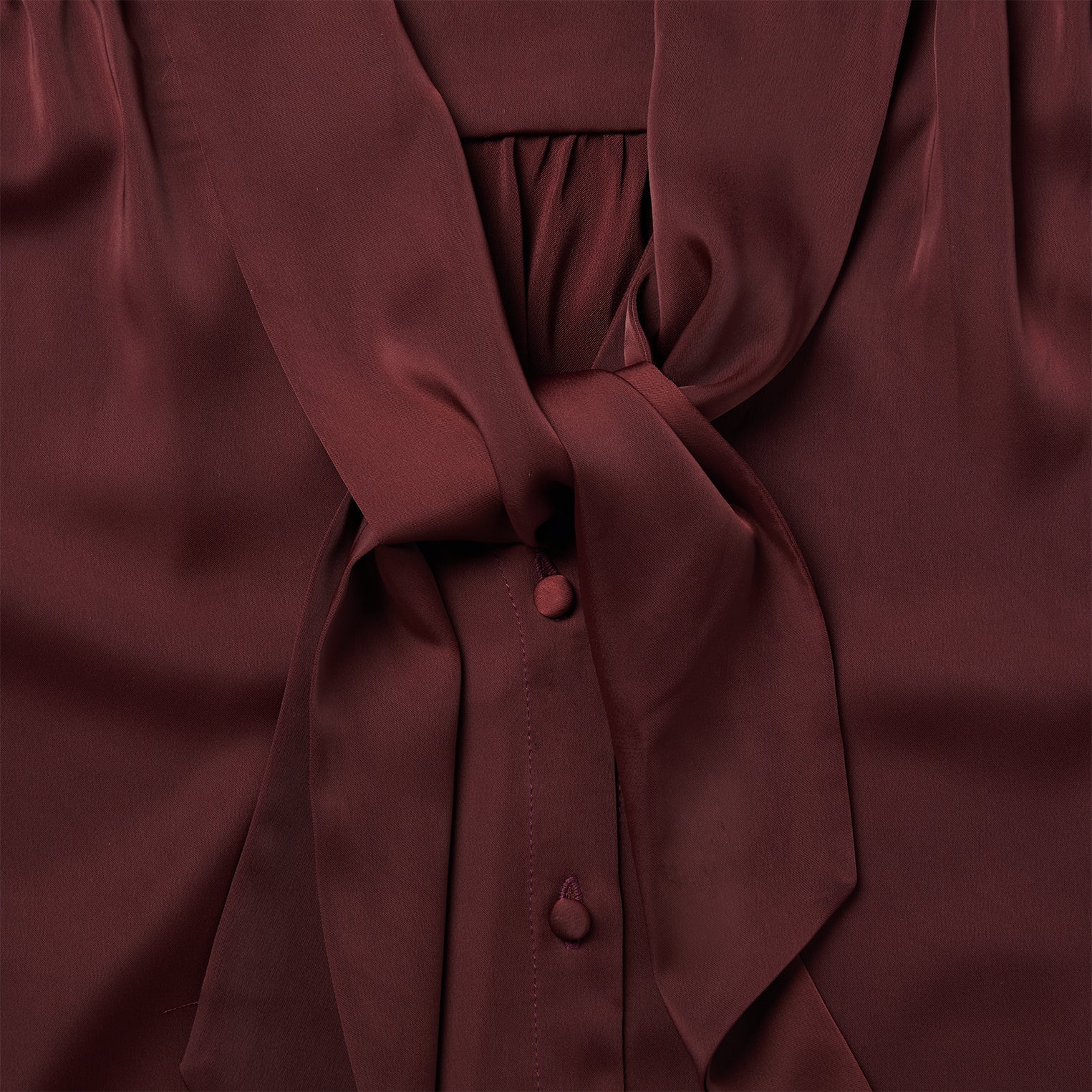 Wine Satin Blouse | Stetson Red