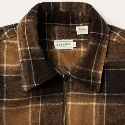 Brown Plaid Western Coat | Stetson Brown