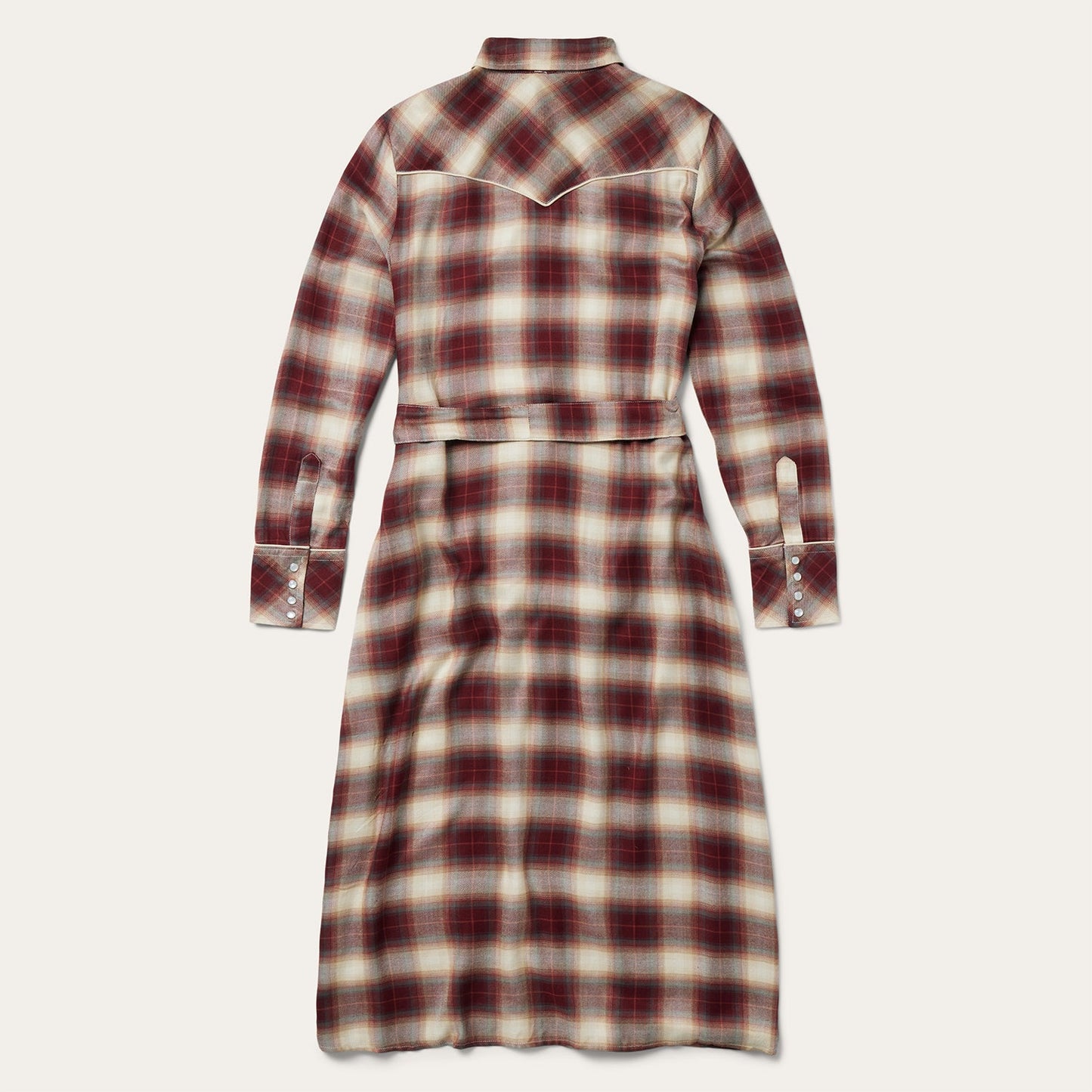 Black Cherry Plaid Shirt Dress | Stetson Red