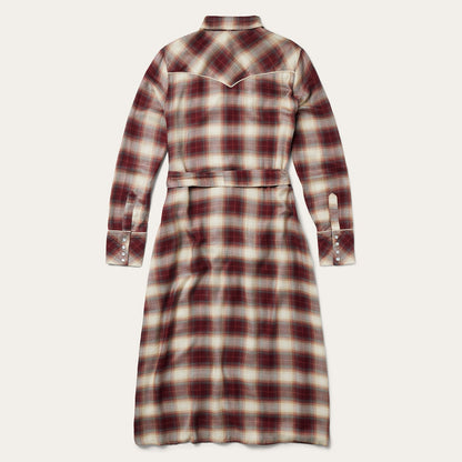 Black Cherry Plaid Shirt Dress | Stetson Red