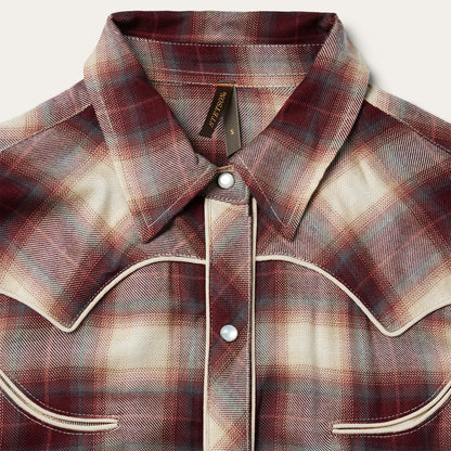 Black Cherry Plaid Shirt Dress | Stetson Red