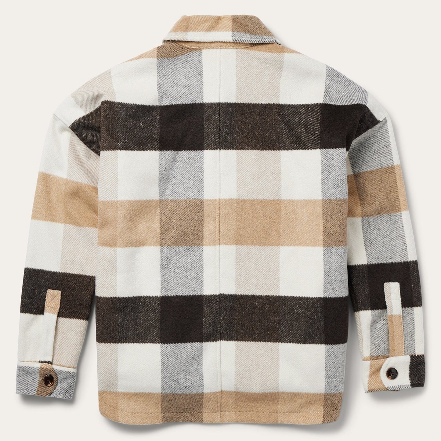 Oversize Plaid Shirt Jacket | Stetson Brown