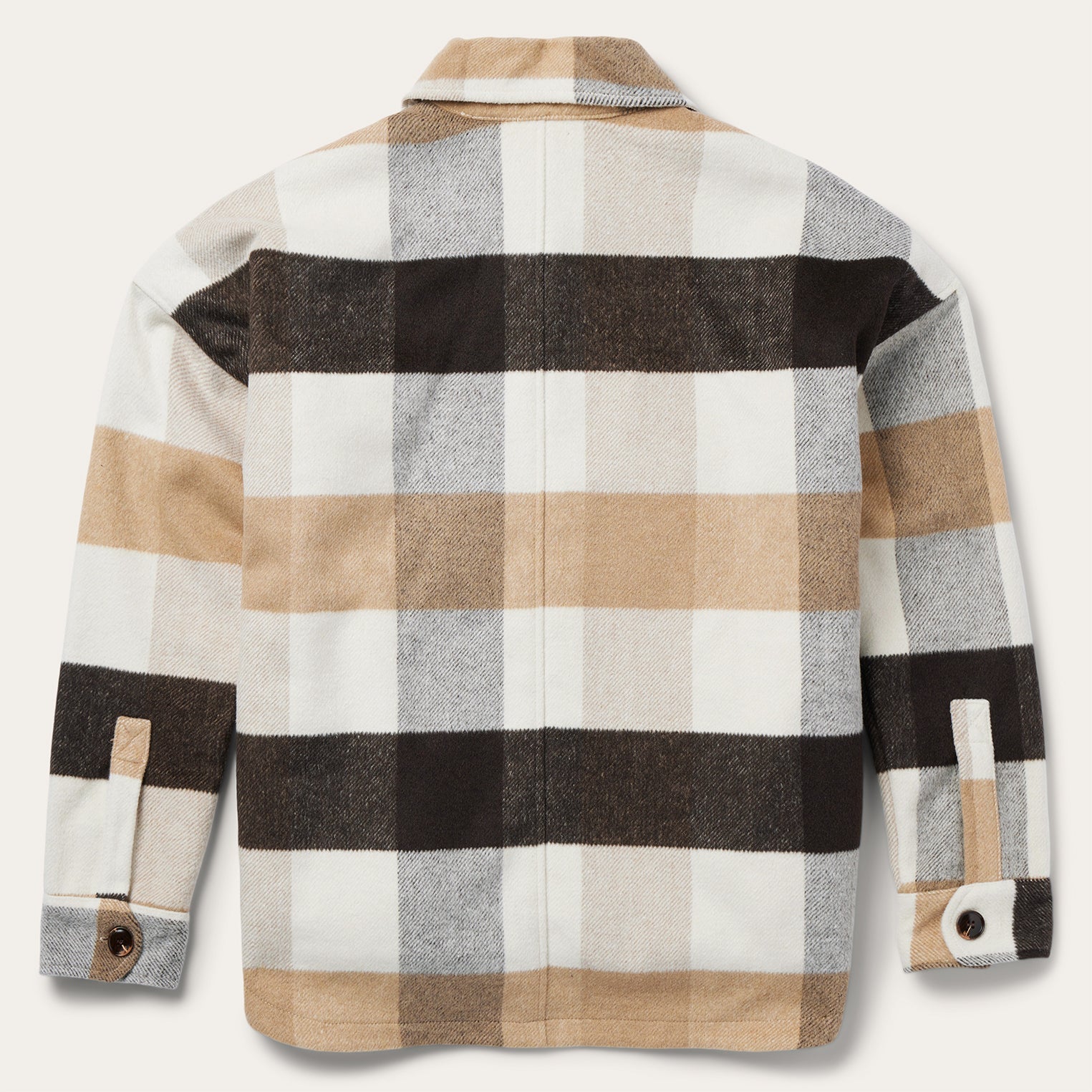 Oversize Plaid Shirt Jacket | Stetson Brown