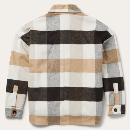 Oversize Plaid Shirt Jacket | Stetson Brown