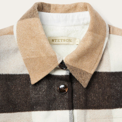 Oversize Plaid Shirt Jacket | Stetson Brown