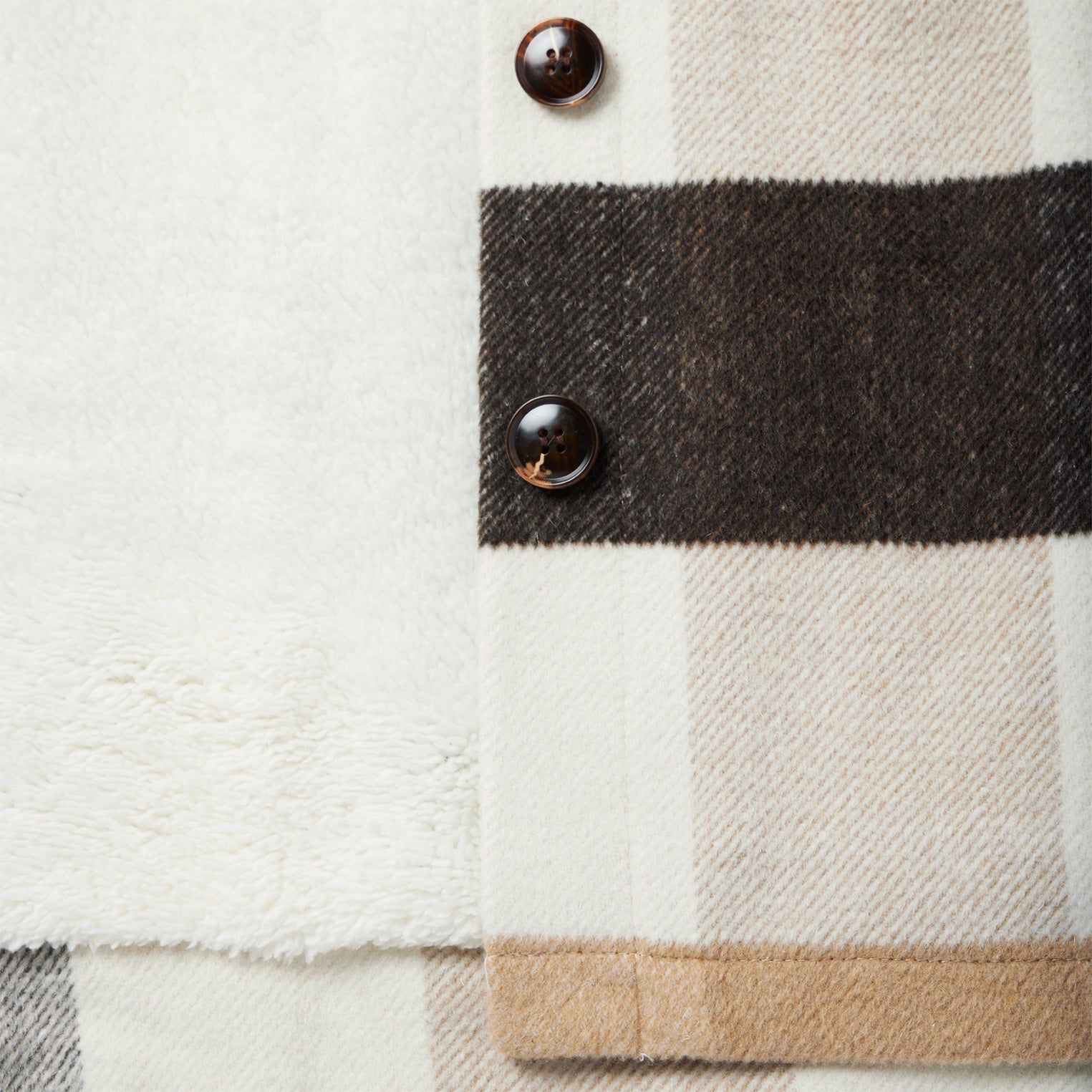 Oversize Plaid Shirt Jacket | Stetson Brown