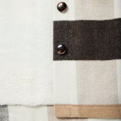 Oversize Plaid Shirt Jacket | Stetson Brown