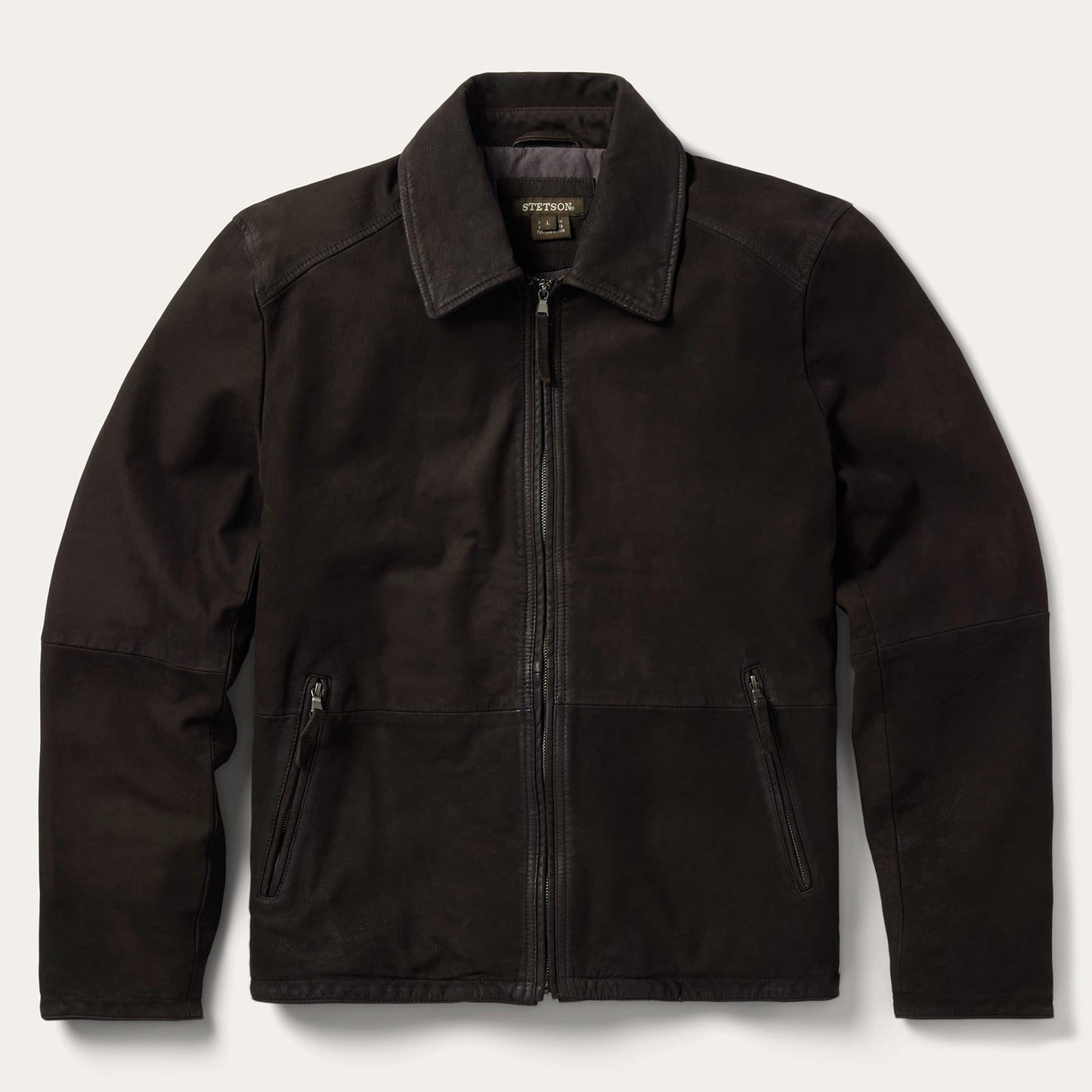 Zip Front Suede Leather Jacket | Stetson Brown