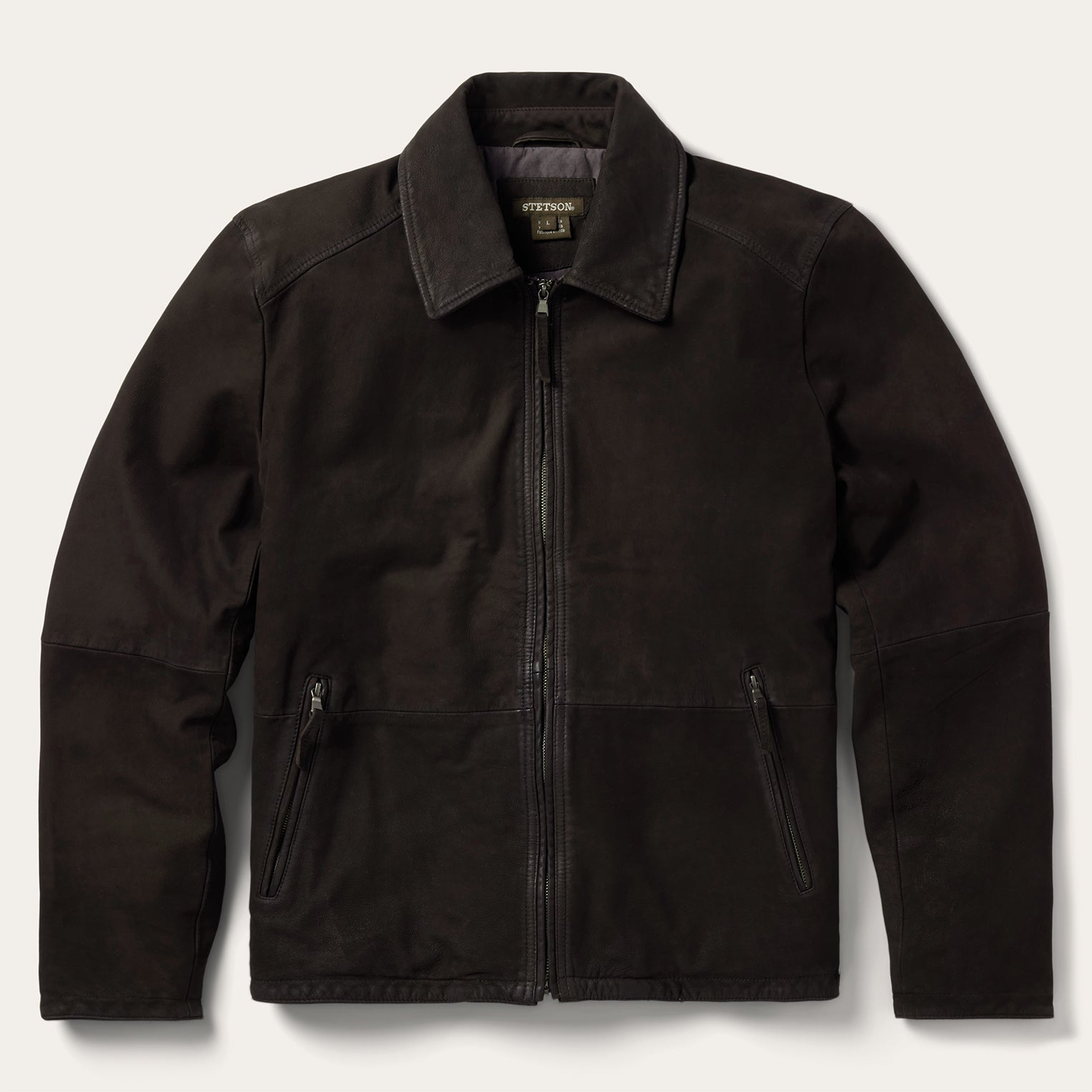 Zip Front Suede Leather Jacket | Stetson Brown