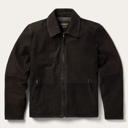 Zip Front Suede Leather Jacket | Stetson Brown