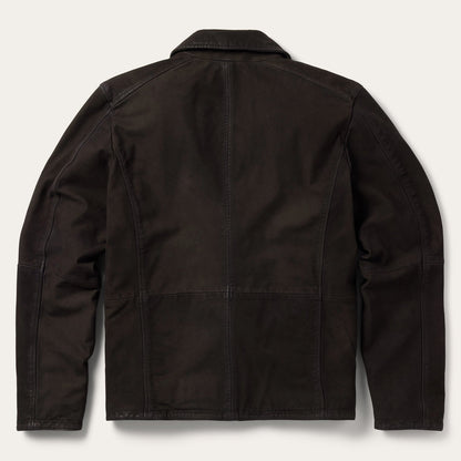 Zip Front Suede Leather Jacket | Stetson Brown