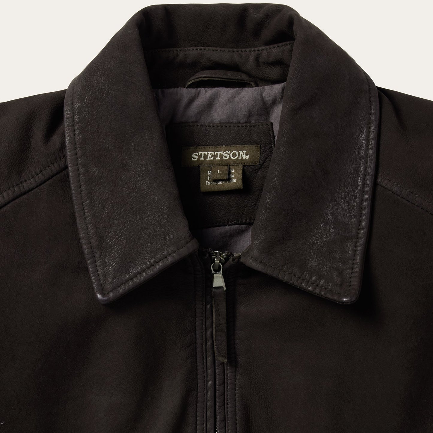 Zip Front Suede Leather Jacket | Stetson Brown