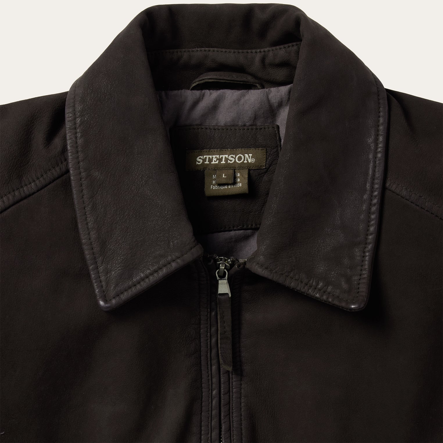 Zip Front Suede Leather Jacket | Stetson Brown