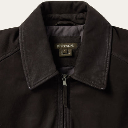 Zip Front Suede Leather Jacket | Stetson Brown