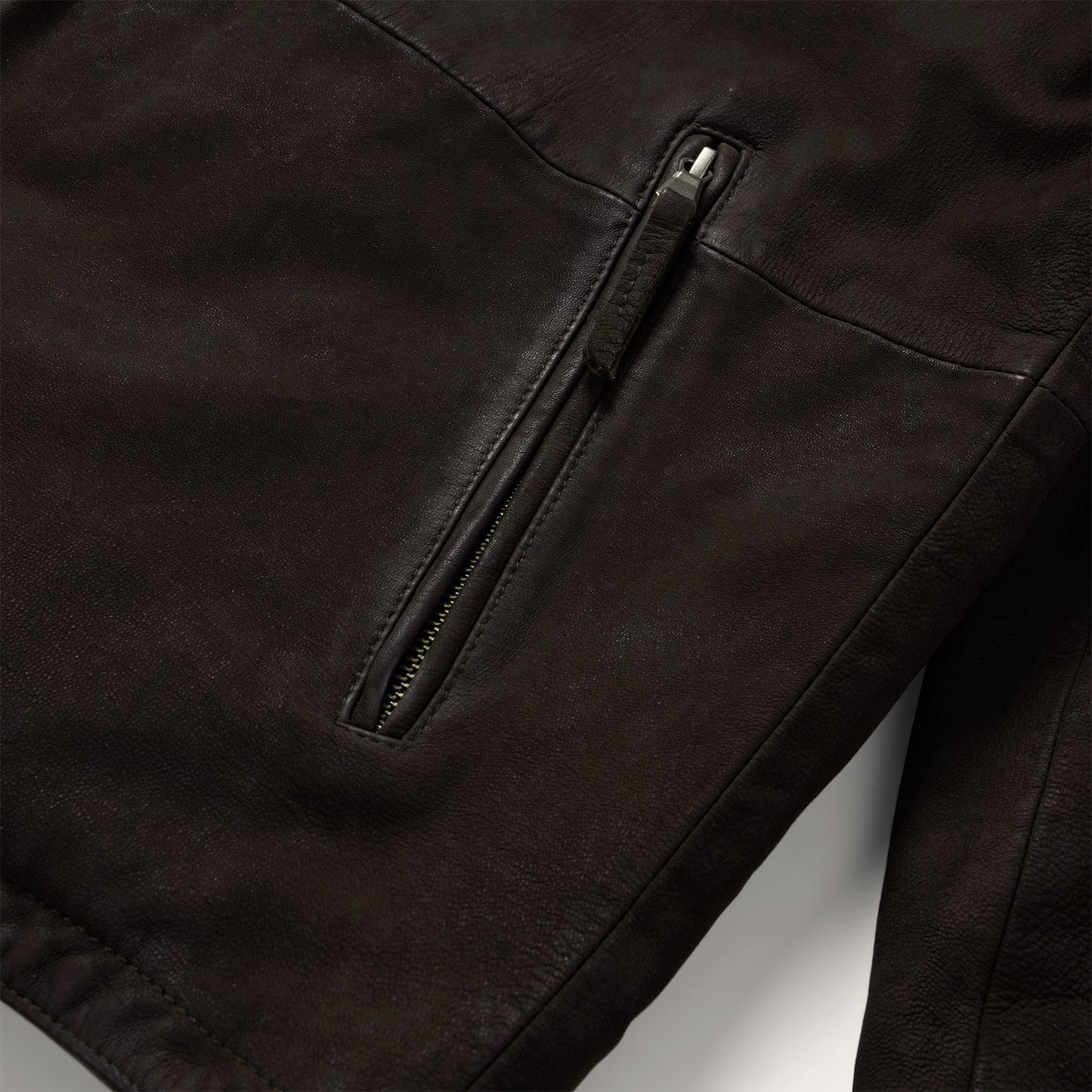 Zip Front Suede Leather Jacket | Stetson Brown