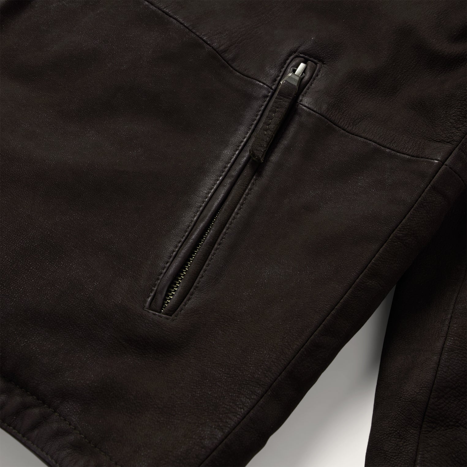 Zip Front Suede Leather Jacket | Stetson Brown
