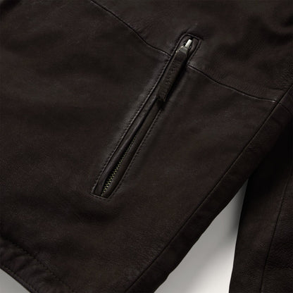 Zip Front Suede Leather Jacket | Stetson Brown