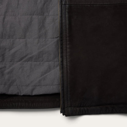 Zip Front Suede Leather Jacket | Stetson Brown