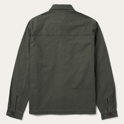 Stretch Canvas Jac-Shirt | Stetson Green
