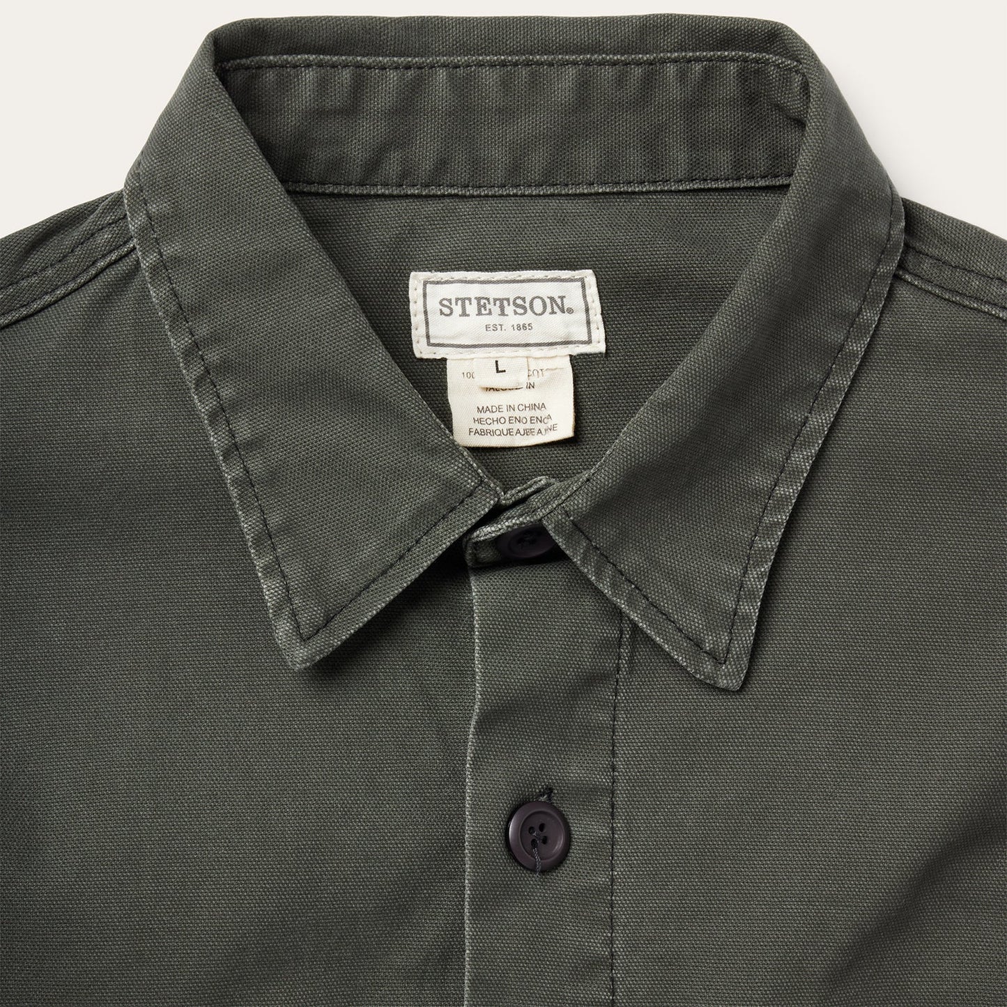Stretch Canvas Jac-Shirt | Stetson Green