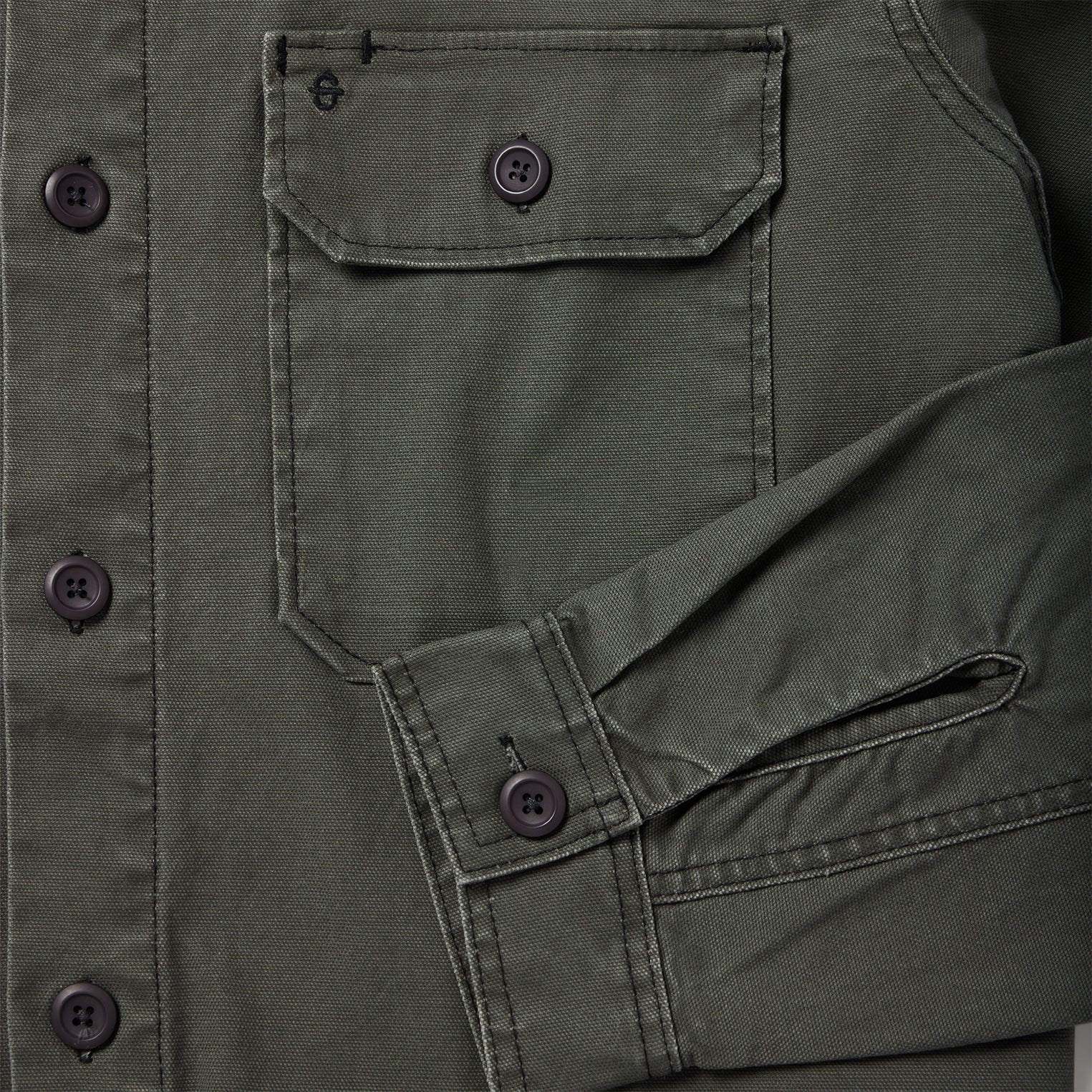 Stretch Canvas Jac-Shirt | Stetson Green