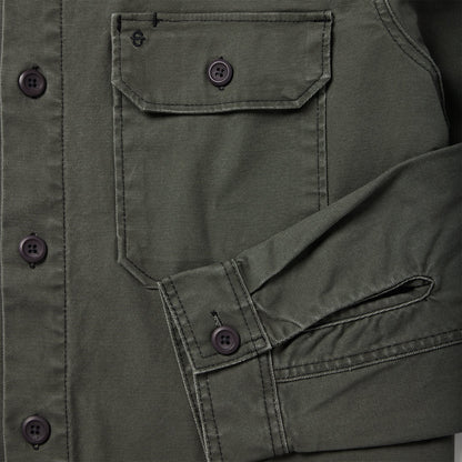 Stretch Canvas Jac-Shirt | Stetson Green