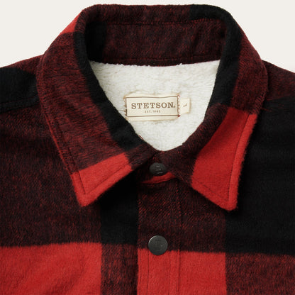 Buffalo Plaid Western Coat | Stetson Red