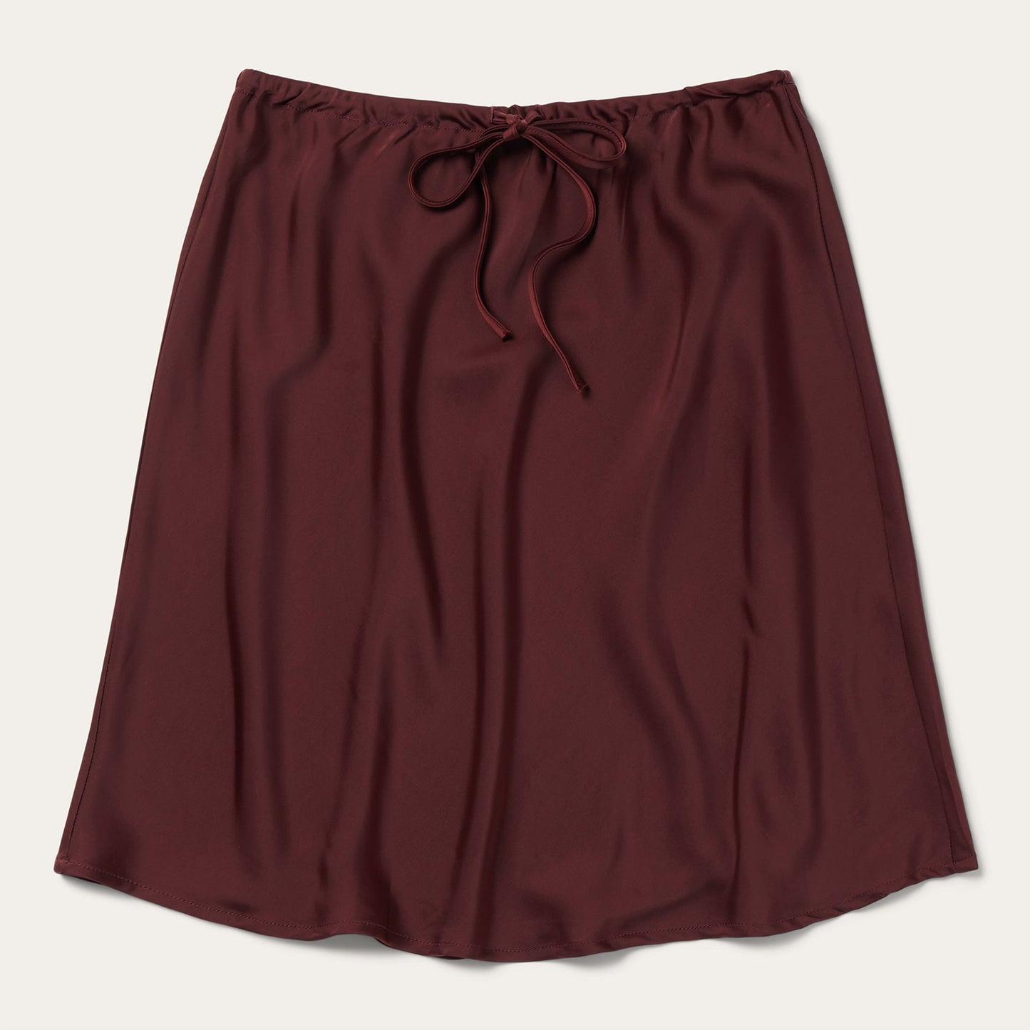 Wine Satin Skirt | Stetson Red