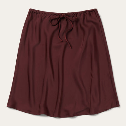 Wine Satin Skirt | Stetson Red