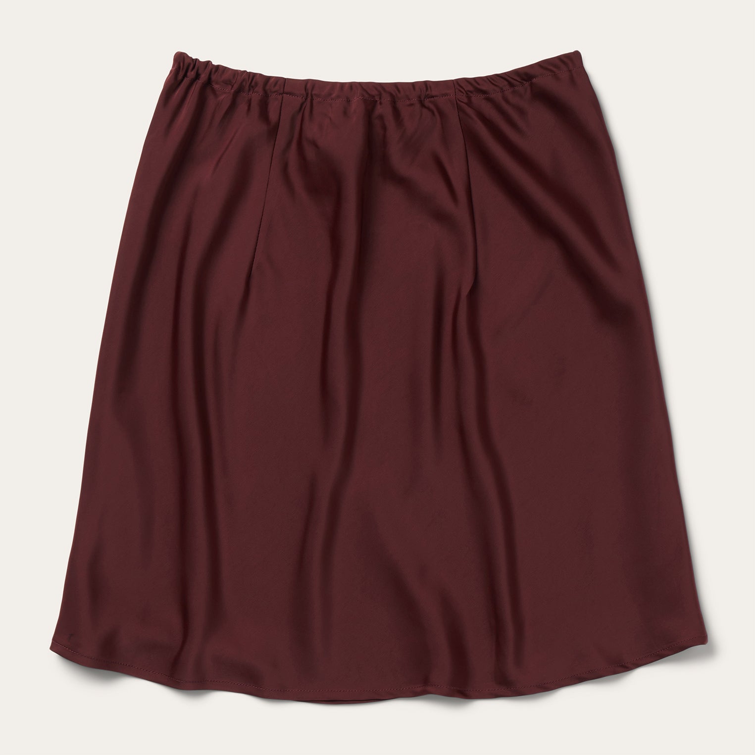 Wine Satin Skirt | Stetson Red
